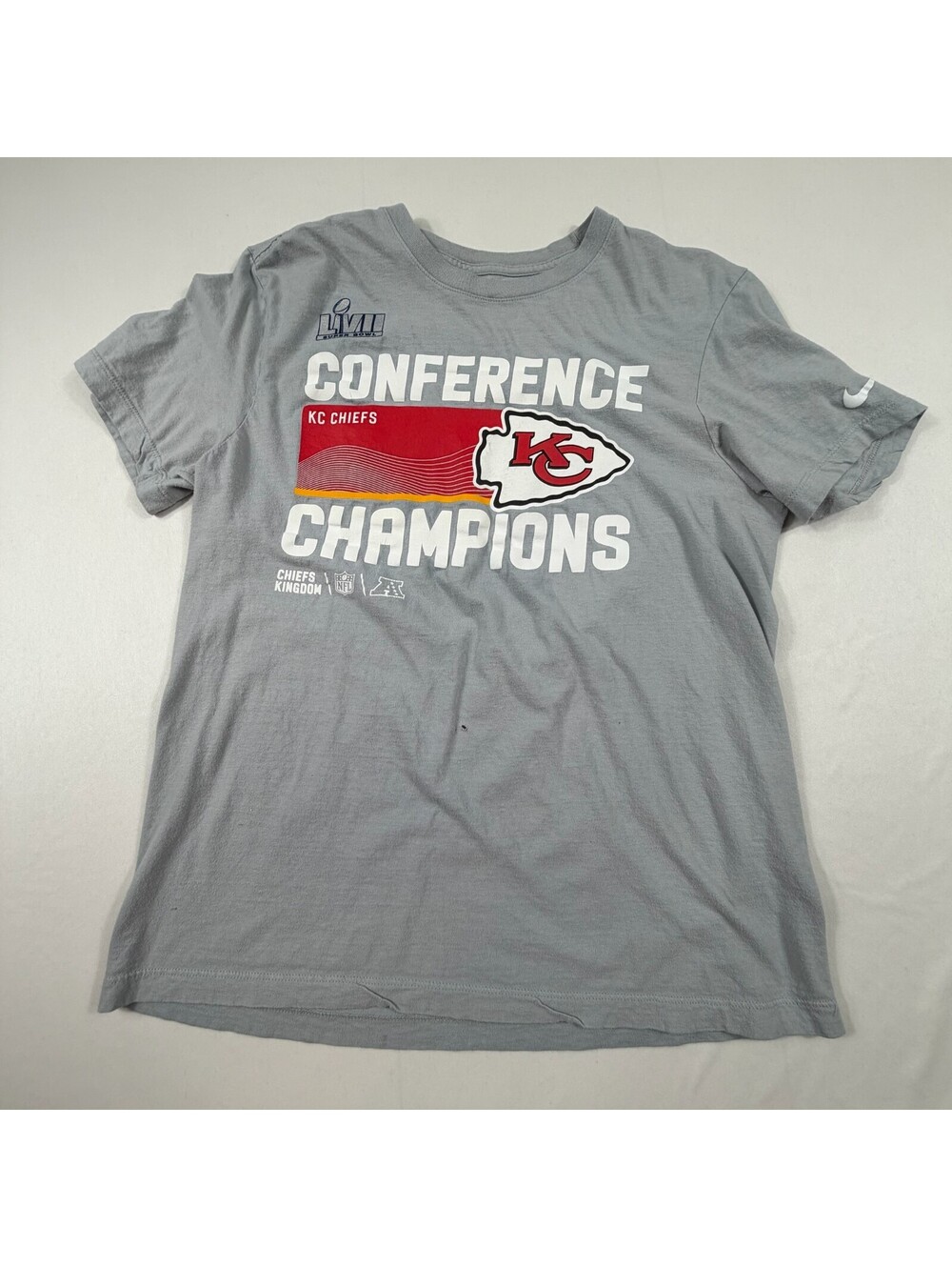 Nike The Nike Tee Kansas City Chiefs Conference Champions Gray T-Shirt Medium